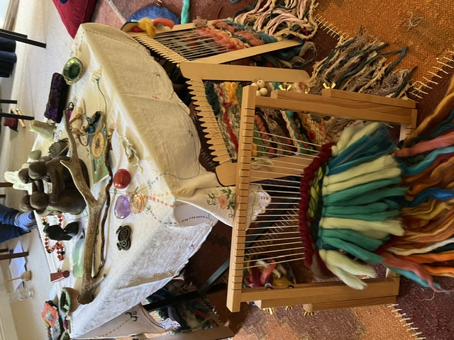 Students working with ancestral practice